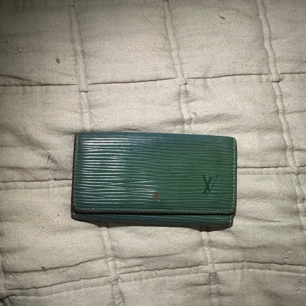 Louis Vuitton Forest Green Leather Key Holder